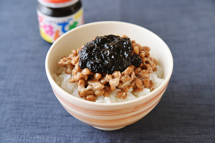 納豆にちょい足し！桃屋のごはんですよ♪