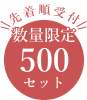 先着受付 数量限定500セット